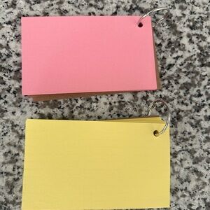 Colorful Flashcard Set on Rings